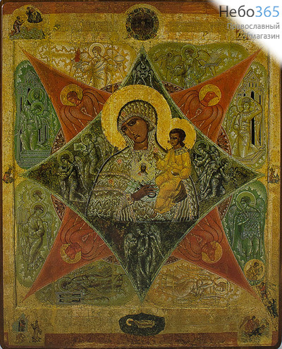  Икона на дереве 16х20, покрытая лаком Божией Матери Неопалимая Купина, фото 1 