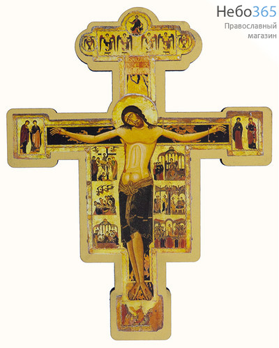  Крест византийский МДФ, полиграфия.15 х 19 х 0,6 см, скотч,1006 крест001, фото 1 