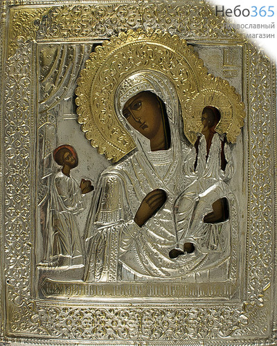  Нечаянная Радость икона Божией Матери. Икона писаная 22х26 см, в ризе, 19 век (Кж), фото 1 
