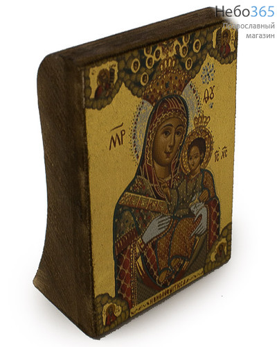  Икона шелкография (Нпл) 6х9, DOB, Божией Матери Вифлеемская, на дереве, без ковчега, фото 2 