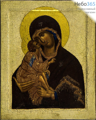  Икона на дереве (Тих) 12-15х18, печать на левкасе, золочение икона Божией Матери Донская (БД-11), фото 1 