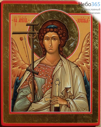  Икона на дереве 27х34, цветная печать, ручная доработка Ангел Хранитель, фото 1 