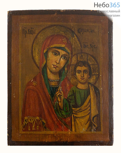  Казанская икона Божией Матери. Икона писаная 11,5х14х1,2 см, без ковчега, 19 век, фото 1 