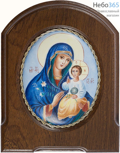  Неувядаемый Цвет икона Божией Матери. Икона писаная 6х8,5, эмаль, скань, фото 1 