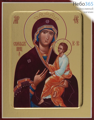  Скоропослушница икона Божией Матери. Икона на дереве 13х16х2,5 см, золотой фон, с ковчегом (Зх), фото 1 