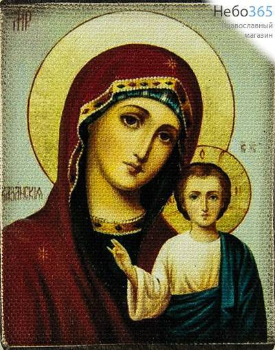  Икона на дереве (Пин)  6,5х8,5; 6,2х10,5, печать на холсте Божией Матери Казанская (2), фото 1 
