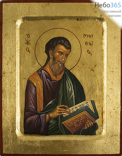  Икона на дереве B 2, 14х18, ручное золочение, с ковчегом Матфей, апостол, фото 1 