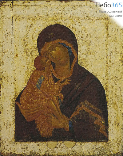  Икона на дереве 20х25 см, печать на холсте, копии старинных и современных икон (Су) икона Божией Матери Донская, фото 1 