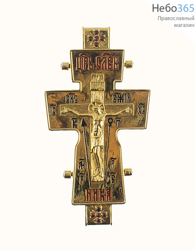  Крест параманный латунный № 1, мощевик, с позолотой, высотой 8,3 см, 2.10.0051лп (6046929), фото 1 