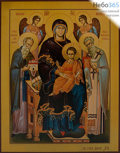  Икона на дереве 14х19, копии старинных и современных икон, в коробке икона Божией Матери Экономисса, фото 1 