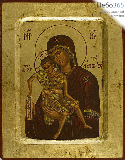 Икона на дереве B 6, 24х31, ручное золочение, с ковчегом икона Божией Матери Достойно Есть, фото 1 