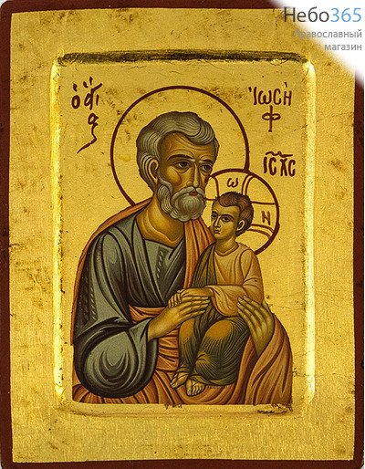  Икона на дереве B 2, 14х18, ручное золочение, с ковчегом Иосиф Обручник, праведный, фото 1 