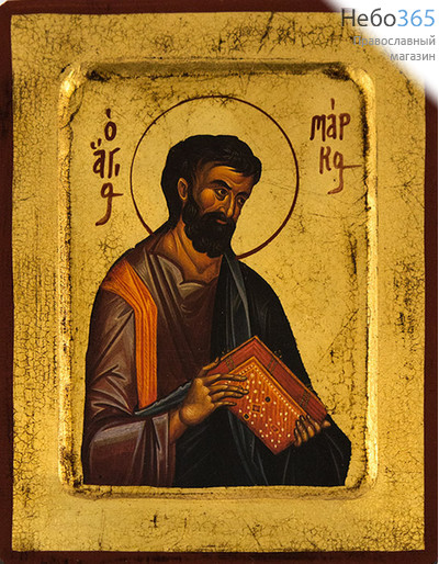  Икона на дереве B 2, 14х18, ручное золочение, с ковчегом Марк, апостол, фото 1 