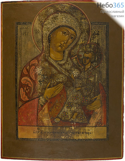  Тихвинская икона Божией Матери. Икона писаная 28х36,5, без ковчега, начало 19 век, фото 1 