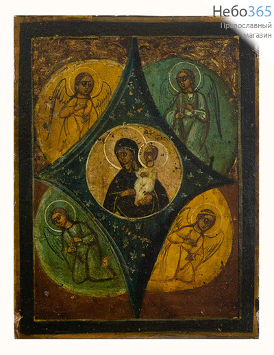  Неопалимая Купина икона Божией Матери. Икона писаная 8х10,5х0,7 см, без ковчега, 19 век, фото 1 