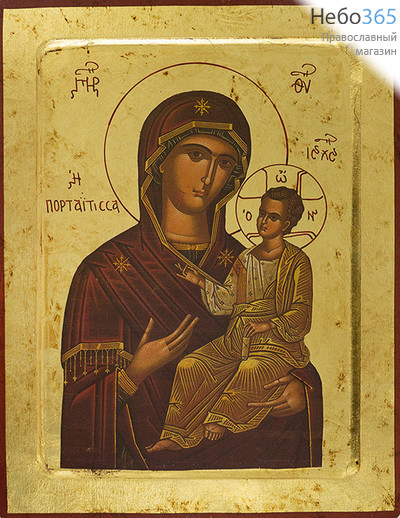  Иверская икона Божией Матери. Икона на дереве, 36х46х2,5 см, ручное золочение, с ковчегом (B12) (Нпл), фото 1 