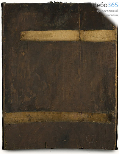  Тихвинская икона Божией Матери. Икона писаная 36х45 см, в латунной ризе, 19 век (Кзр), фото 2 