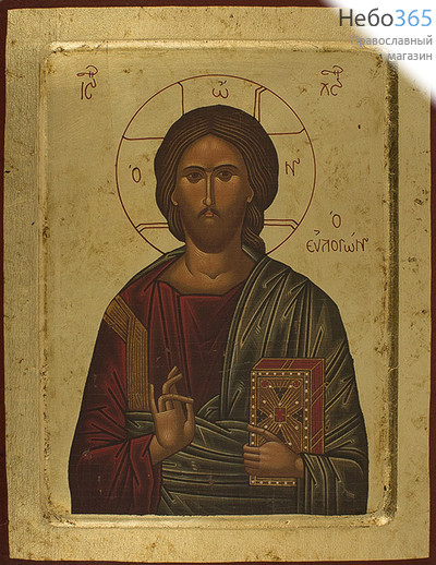  Икона на дереве B 6, 24х31, ручное золочение, с ковчегом Господь Вседержитель (2325), фото 1 