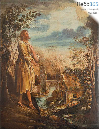  Икона на дереве 18х14, преподобный Алексий человек Божий, печать на левкасе, золочение (АЧ-02), фото 1 