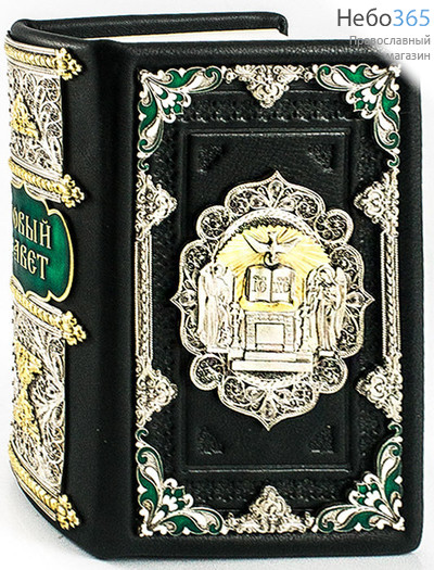  Книга в кожаной обложке Новый Завет, на русском языке, с металлическими накладками, со сканью, с эмалью., фото 1 