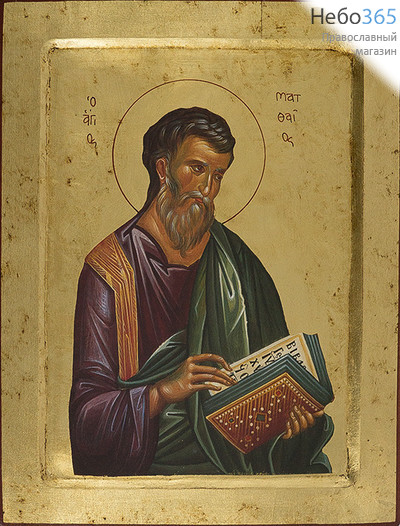  Матфей, апостол. Икона на дереве, 24х31х2,5 см, ручное золочение, с ковчегом (B 6) (Нпл), фото 1 
