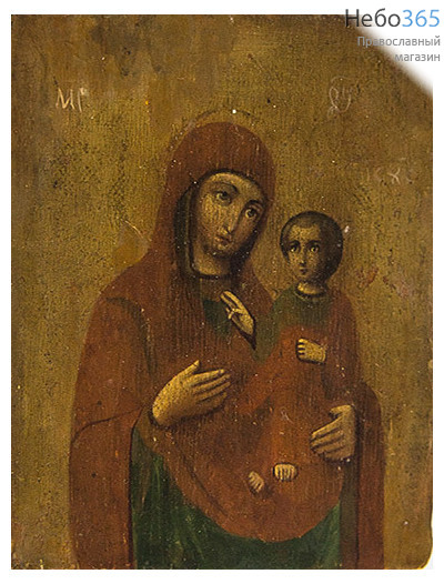  Иверская икона Божией Матери. Икона писаная 7х9, 19 век., фото 1 