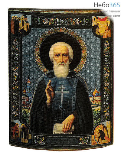  Икона на дереве 13х17,13х18,13х21, печать на холсте, объемная, копии старинных и современных икон Сергий Радонежский, преподобный, фото 1 
