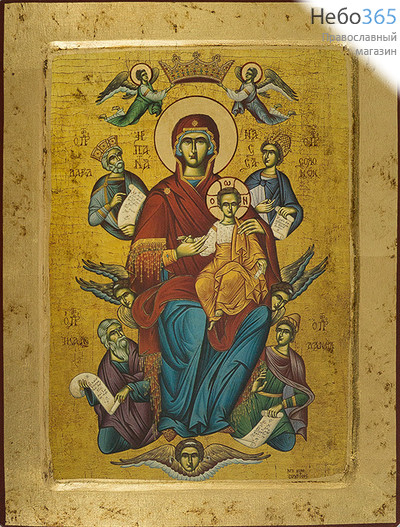  Всецарица икона Божией Матери. Икона на дереве B 6/S, 24х30, ручное золочение, многофигурная, с ковчегом, фото 1 