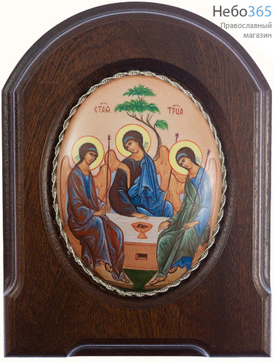  Святая Троица. Икона писаная 6,3х8,3, эмаль, скань, фото 1 