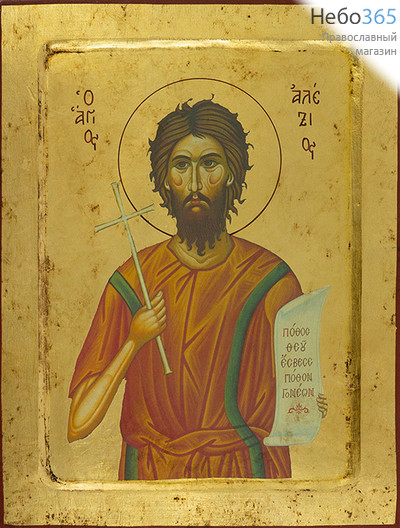  Алексий человек Божий, преподобный. Икона на дереве, 24х31х2,5 см, ручное золочение, с ковчегом (Нпл) (В6), фото 1 