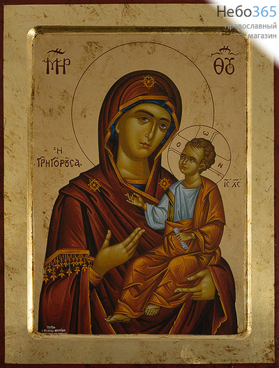  Одигитрия (Скорая) икона Божией Матери. Икона на дереве (МДФ) 24х30х1,9 см, золотой фон, с ковчегом (Нпл) (B6NB) (Х3008), фото 1 