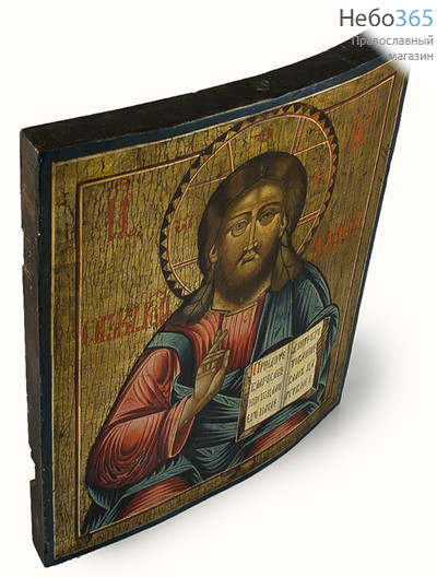  Спаситель. Икона писаная 30х36 см, без ковчега, 19 век (Кж), фото 2 