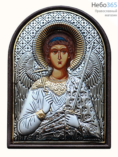 Икона в ризе (Ж) EK2-PAG 6х7,5, шелкография, посеребрение, позолота, на пластиковой основе Ангел Хранитель (172), фото 1 