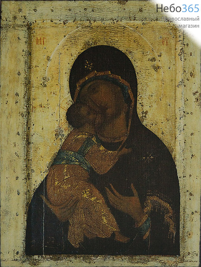 Икона на дереве 15х18,15х21, полиграфия, копии старинных и современных икон Божией Матери Владимирская, фото 1 