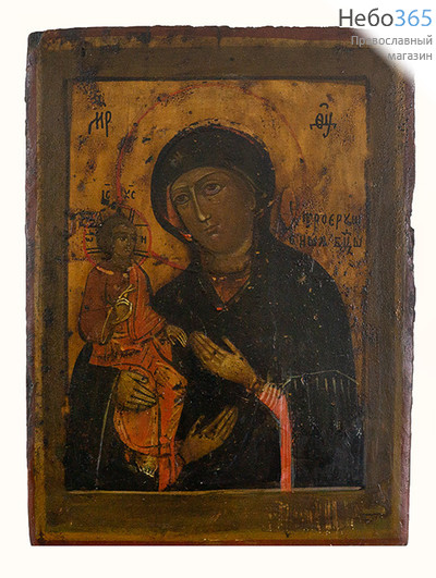  Троеручица икона Божией Матери. Икона писаная 13,5х18х1,5 см, без ковчега, 19 век, фото 1 