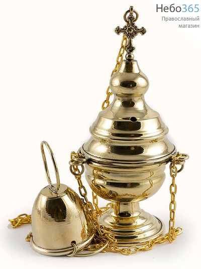  Кадило МАЛОЕ, требное, латунное, с медной чашей, высота 15 см., фото 1 