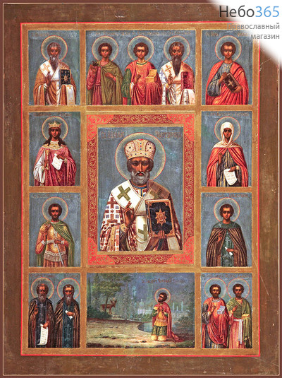 Фото: Николай чудотворец, архиепископ Мир Ликийских, святитель, икона  (код. 0082)