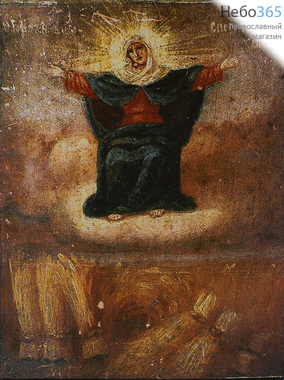  Икона на дереве 30х35-42, печать на холсте, копии старинных и современных икон Божией Матери Спорительница Хлебов, фото 1 
