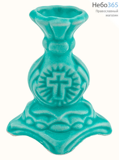  Подсвечник керамический "Пион" с цветной глазурью (в уп. - 10 шт.), фото 1 