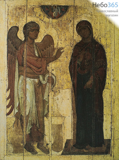 Икона на дереве 30х35-42, печать на холсте, копии старинных и современных икон Благовещение Пресвятой Богородицы, фото 1 