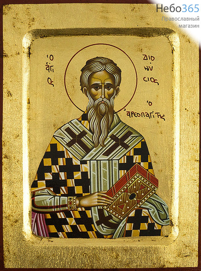  Икона на дереве B 2, 14х18, ручное золочение, с ковчегом Дионисий Ареопагит, священномученик, фото 1 