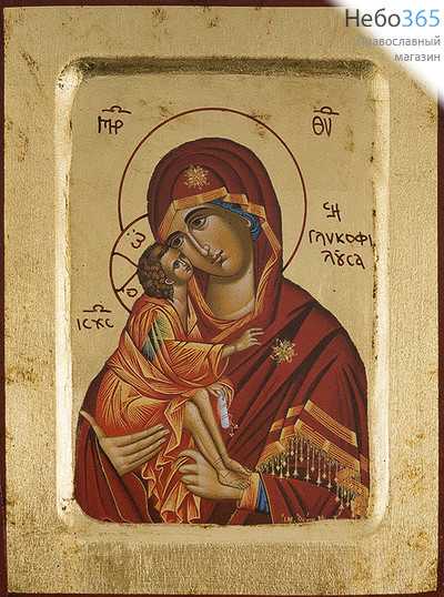  Икона на дереве, 14х18 см, ручное золочение, с ковчегом (B 2) (Нпл) икона Божией Матери Донская (Сладкое Лобзание) (2779), фото 1 