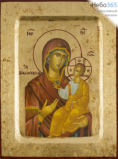  Икона на дереве, 14х18 см, ручное золочение, с ковчегом (B 2) (Нпл) икона Божией Матери Одигитрия (Спасительница) (2512), фото 1 