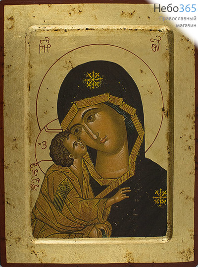  Икона на дереве (Нпл) B 6, 24х31, ручное золочение, с ковчегом Божией Матери Донская (2306), фото 1 