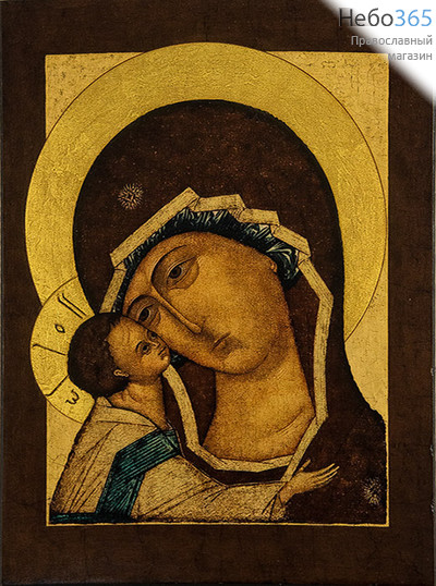  Икона на дереве (Тих) 12-15х18, печать на левкасе, золочение икона Божией Матери Игоревская (БИ-10), фото 1 