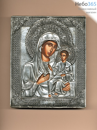  Смоленская икона Божией Матери. Икона писаная 21х25,5,  в ризе, фото 1 