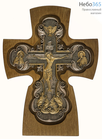  Крест деревянный из березы, со вставкой из полиуретана, высотой 23,5 см, фото 1 