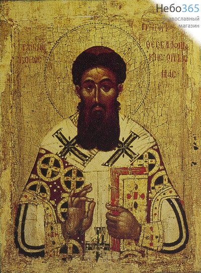  Икона на дереве 20х25, печать на холсте, копии старинных и современных икон Григорий Палама,святитель, фото 1 