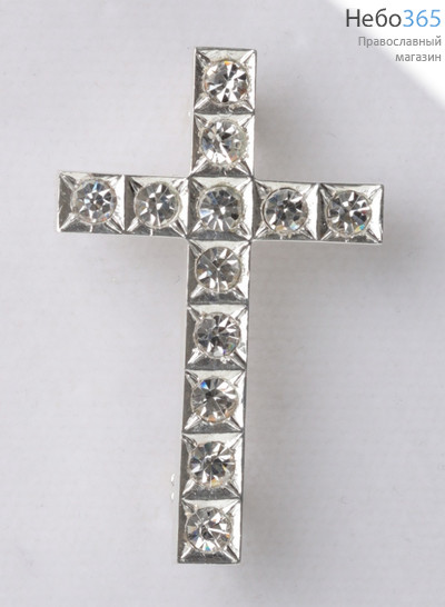  Крест на клобук большие камни серебро, фото 1 