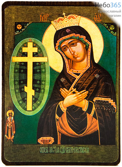  Икона на дереве 5х9, 6х8, 7х9, покрытая лаком Божией Матери Крестовская, фото 1 